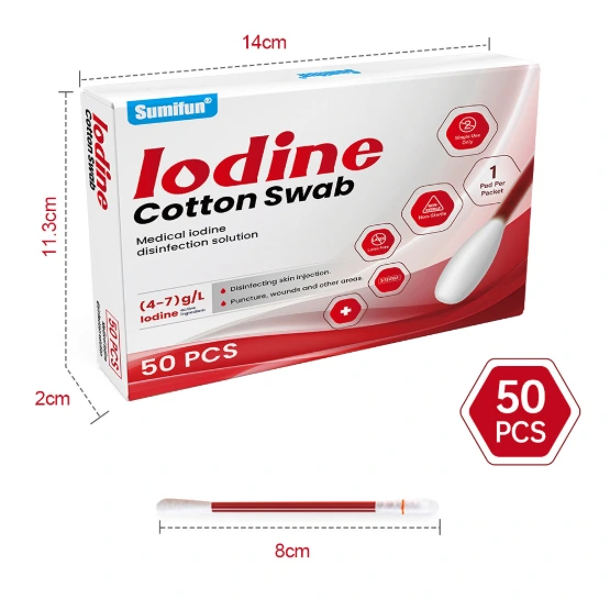 Iodine Cotton Swab - 50 pieces